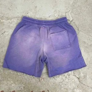 Custom Acid Dikumbah Raw Edge French Terry Cotton Shorts