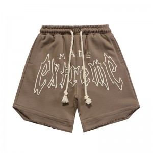 Shorts Logo Shorts ho an'ny lehilahy Streetwear 3D Puff Printing