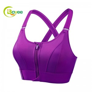 Dames High Impact High Impact Strappy Back Support Sport-bh met rits aan de voorkant