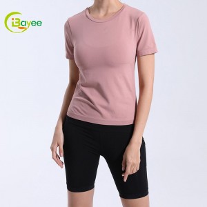 Women's Short Sleeve Round neck Seamless T-shirt