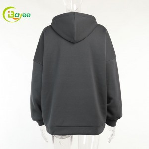 Casual Letter Hooded Pullover Hoodie အင်္ကျီ