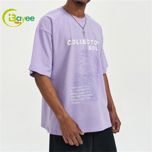 T-shirts avec logo imprimé à épaules tombantes pour hommes