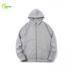 Mans Chenille Embroidery Fit Zip Hoodies