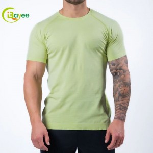 Fòmasyon konpresyon nan misk Fitness Gym T Shirt