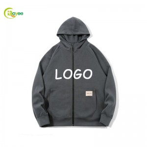 Men's Chenille Embroidery Fit Zip Hoodies