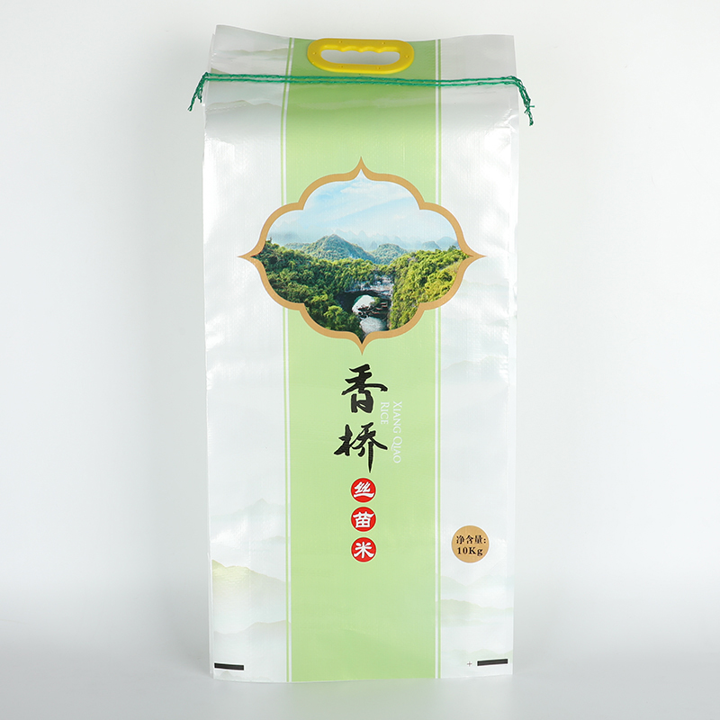 फैक्टरी 5kg 25kg 50kg चावल का आटा BOPP प्लास्टिक के हैंडल के साथ पीपी बुना बैग टुकड़े टुकड़े में: