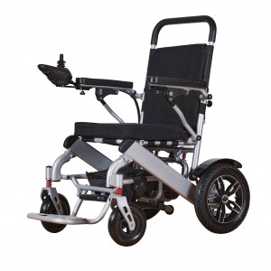 כיסא גלגלים מתקפל כוח מפלדה מאלומיניום כיסא גלגלים חשמלי ידני עם משענת יד משופעת ומתכווננת לגובה