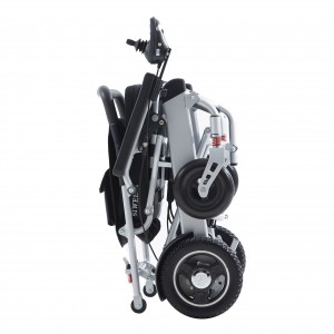 12 tommer kørestol med foldbart ryglæn og håndtagsbremser med rehabiliteringsmedicinsk kørestol