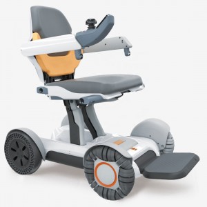 Baichen nueva silla de ruedas eléctrica plegable de aluminio con batería de litio ligera