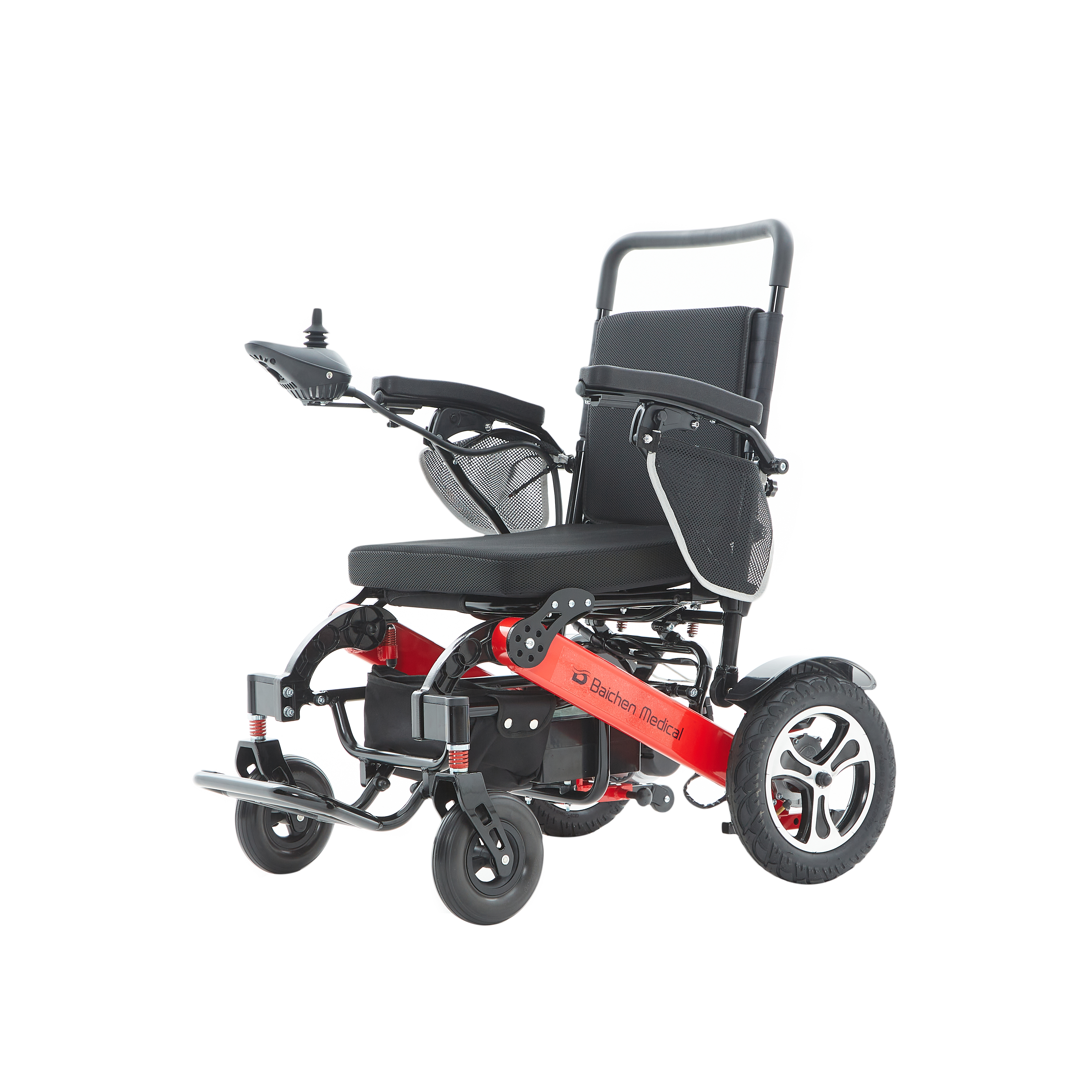 Super Light Foldable Electric Power Wheelchair Ikugwira ntchito ndi thumba