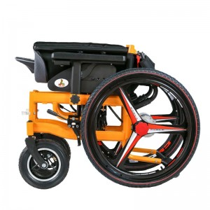 Factory Outlet Store Cadeira de rodas eléctrica portátil plegable automática Cadeira de rodas eléctrica lixeira con batería de litio