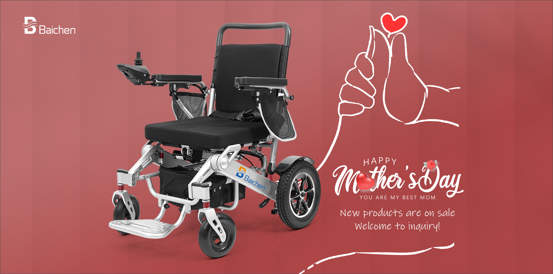 Baichen electric wheelchair mother's day gift
