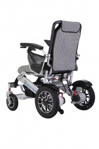 Αναπηρικό καροτσάκι 12 ιντσών αυτόματης ρύθμισης πλάτης Fauteuil Roulant Electrique αναδιπλούμενο ηλεκτρικό αναπηρικό αμαξίδιο