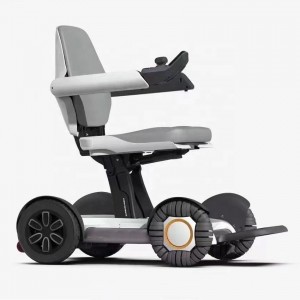 Нова сгъваема електрическа инвалидна количка, алуминиева лека електрическа инвалидна количка с литиева батерия
