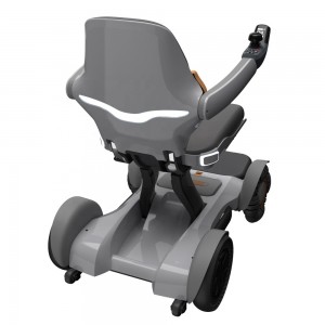 Neie ausklappbare elektresche Rollstull Aluminium Liichtgewiicht Power Wheel Chair mat Lithium Batterie