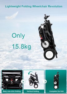 Lithium Battery Operated Carbon Fiber Frame Portable Folding Electric Wheelchair