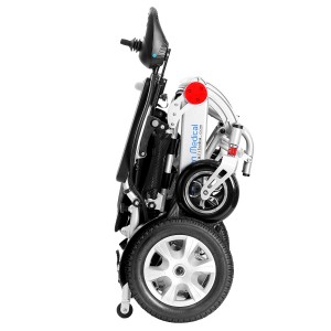 Manuel Rehabilitasyon Hafif Kafa Yardımı Hareket Yardımı Katlanır Elektrikli Tekerlekli Sandalye