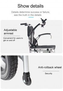 Indlæser Aluminium Letvægts Fauteuil Roulant Electrique sammenklappelig elektrisk kørestol