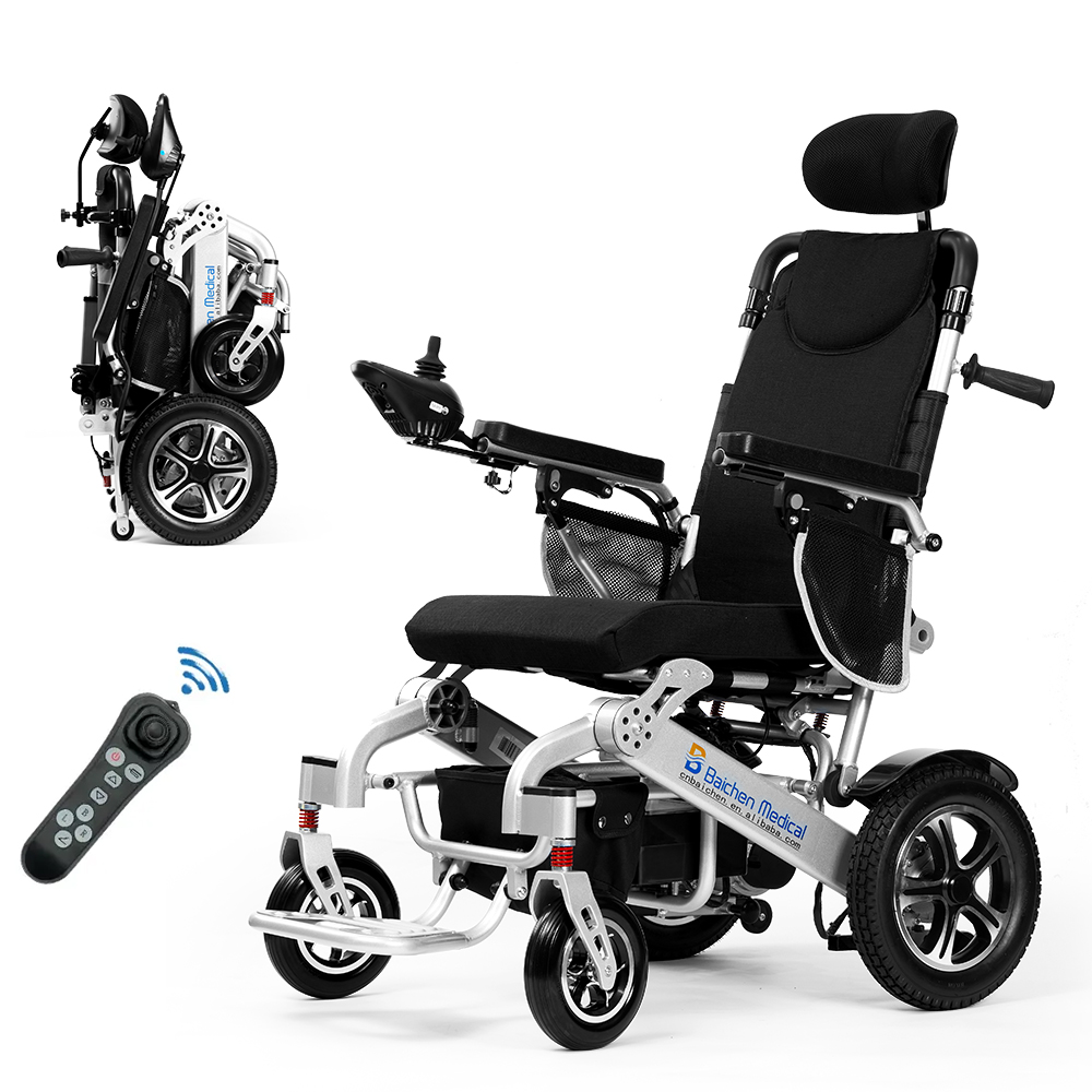 Silla de ruedas eléctrica motorizada plegable para discapacitados más barata de Baichen