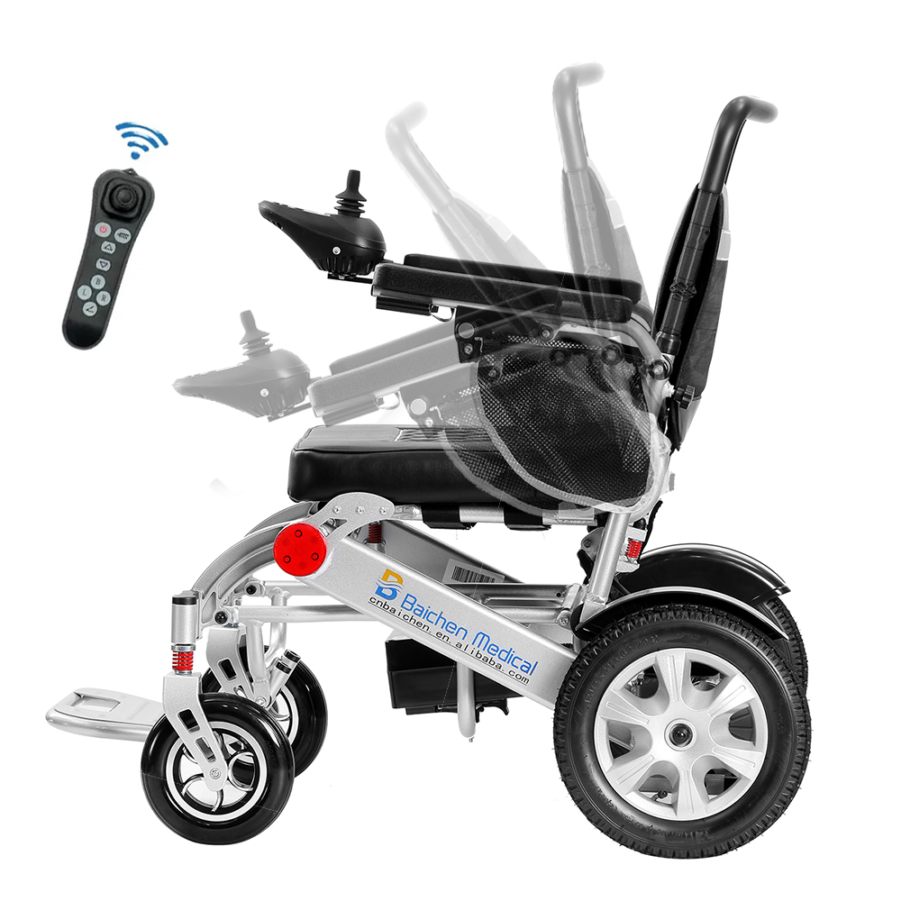 Handmatige revalidatie Lichtgewicht hoofdhulp Mobiliteitshulp Opvouwbare elektrische rolstoel