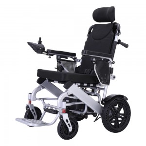 Регулируема гъвкавост на облегалката Сгъваема електрически инвалидна количка