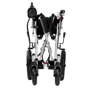Четырехколесная дешевая автоматическая легкая складная стальная инвалидная коляска