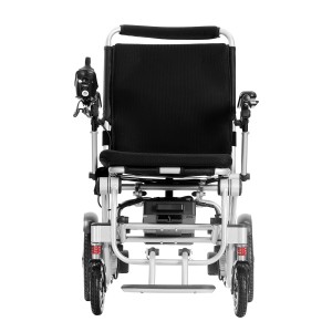 Лёгкі партатыўны складаны электрычны інвалідны крэсла для перамяшчэння на адкрытым паветры