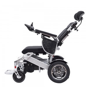 Cadeira de rodas motorizada reclinable automática con respaldo axustable