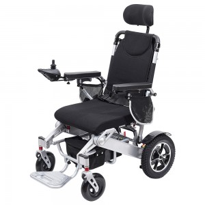 Otomatis Reclinable Motorized korsi roda kalawan backrest adjustable