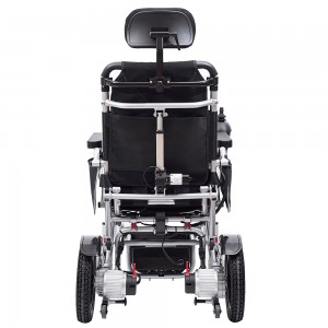 Automatic Reclinable Motorized wheelchair e nang le backrest e fetohang