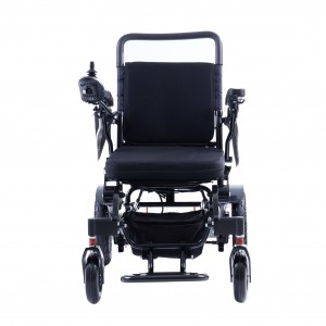 Sedia a rotelle elettrica pieghevole leggera con batteria al litio per anziani