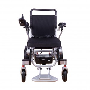 Silla de ruedas eléctrica con control remoto, silla de ruedas ligera de aleación de aluminio, plegable