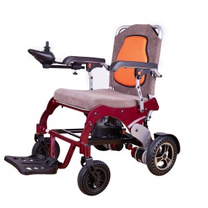Горячая продажа, легкая инвалидная коляска из алюминиевого сплава, складная электрическая инвалидная коляска с дистанционным управлением