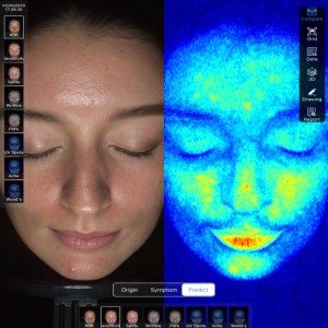 Stroj na analýzu pleti skeneru obličeje