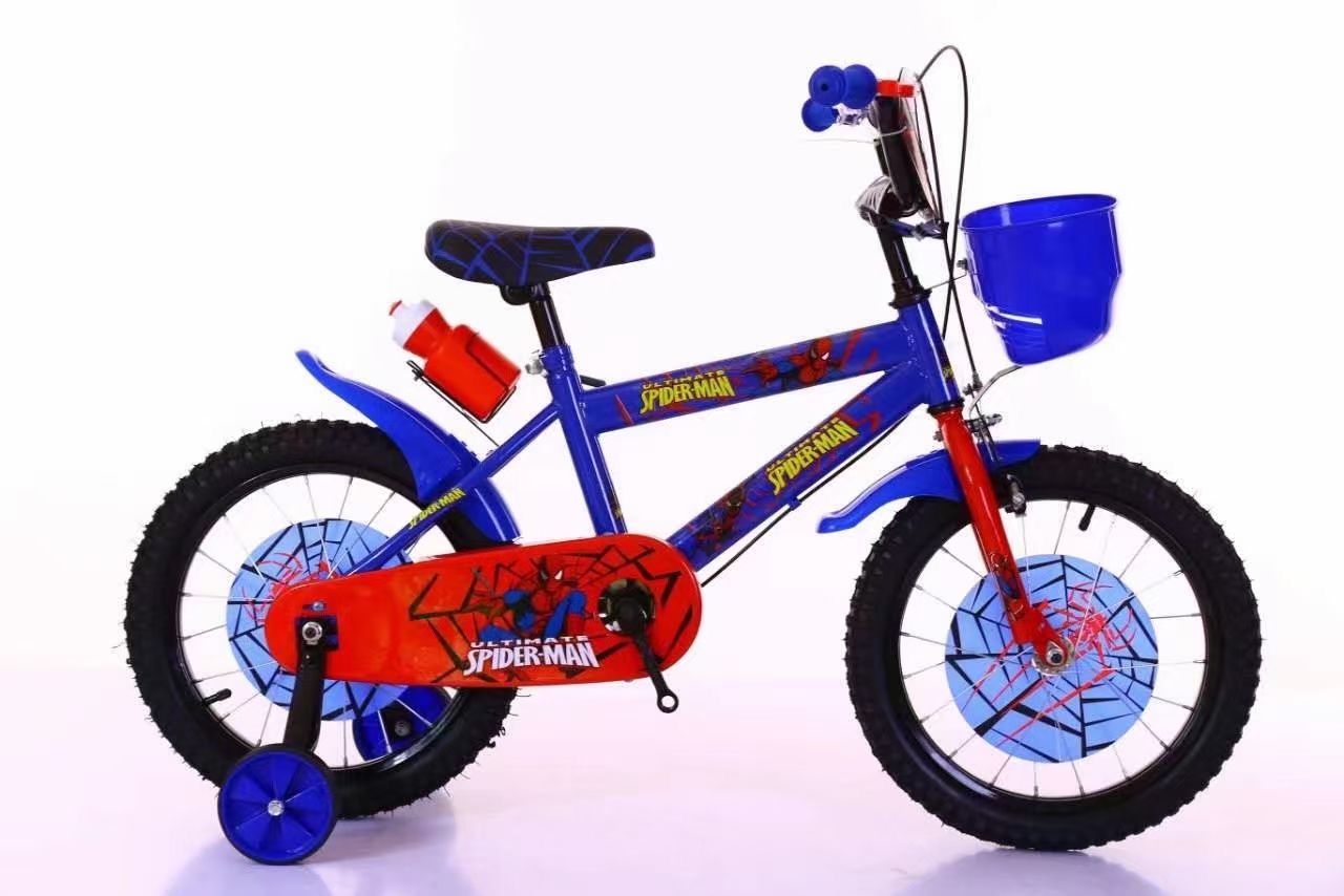 Children’s bikes with Spider-Man stickers
