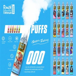 Populara E-Cigaredo Randm Tornado 7000 Puffs Forĵetebla Vapo