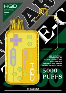 5000 puffs New Design HQD Mvar Disposable vape