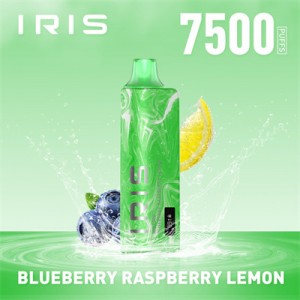 Mórdhíol 7500 Clúimh Sú craobh Blueberry Lemon IRIS E-Toitíní Indiúscartha