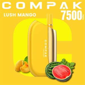 COMPAK បារី E-Cigarettes ដែលអាចបោះចោលបាន 7500 Puffs Lush Mango