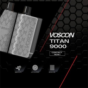Vosoon Titan 9000puffs E-Sikaleti Fa'atau Atomizer Vapozier Wape Atomizer Ecigs