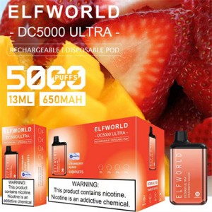 Elfworld DC 5000 Kertakäyttöinen Vape 5000 Puffs 3000 Suihke 3500 Suihke Elf World e-savuke