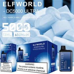 Elfworld DC 5000 Jednorazová vapa 5000 šlukov 3000 šlukov 3500 šlukov Elektronická cigareta Elf World