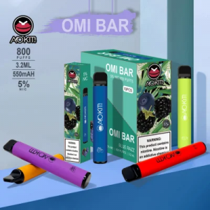 aokit Միանգամյա օգտագործման Vape Գրիչ Omi Bar 800 Puff Մեկանգամյա օգտագործման էլեկտրոնային ծխախոտ Passed Tpd