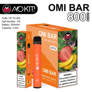 aokit Vajp stilolaps njëpërdorimshëm Omi Bar 800 Puff Cigare Elektronike njëpërdorimshme Pas Tpd