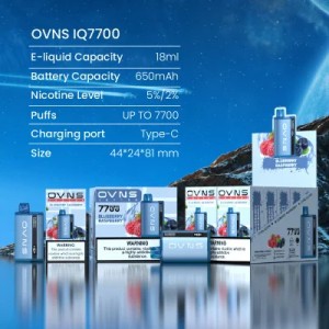 Ovns 7700puffs LED ଡିସପ୍ଲେ ସ୍କ୍ରିନ୍ ପଫ୍ ଭେପ୍ ଡିସପୋଜେବଲ୍ ଇ-ସିଗାରେଟ୍ |