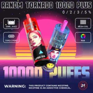 Novi punjivi Vape Randm Tornado 10000 Plus za jednokratnu upotrebu