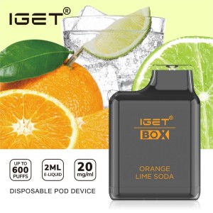 IGet Box 600puffs 13 स्वाद फलफूल स्वाद डिस्पोजेबल थोक भाप