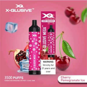 X-Qlusive Mega Snowflake 3500 Puffs Vapor ជាច្រើនដែលលក់ដាច់បំផុត Vape