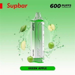 Supbar Shiny 600 Puffs Disposable Pod Bhokisi Inoraswa Vape Pen OEM E-Cigarette