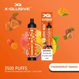 X-Qlusive Mega Snowflake 3500 Puffs Verschiedener Dampf Heißer Verkauf Bester Einweg-Vape